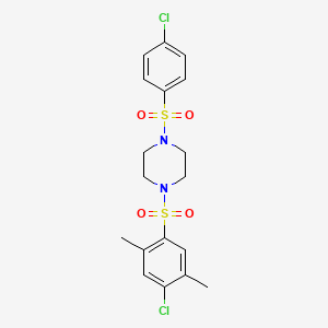 1-[(4-chloro-2,5-dimethylphenyl)sulfonyl]-4-[(4-chlorophenyl)sulfonyl]piperazine