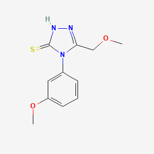 molecular formula C11H13N3O2S B4274438 5-(methoxymethyl)-4-(3-methoxyphenyl)-4H-1,2,4-triazole-3-thiol 