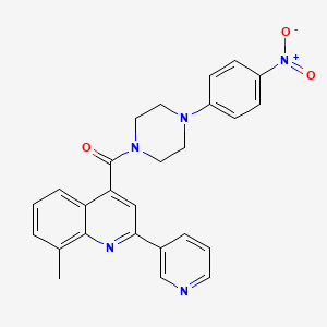 molecular formula C26H23N5O3 B4274453 8-methyl-4-{[4-(4-nitrophenyl)-1-piperazinyl]carbonyl}-2-(3-pyridinyl)quinoline 