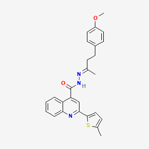 molecular formula C26H25N3O2S B4274461 N'-[3-(4-methoxyphenyl)-1-methylpropylidene]-2-(5-methyl-2-thienyl)-4-quinolinecarbohydrazide 