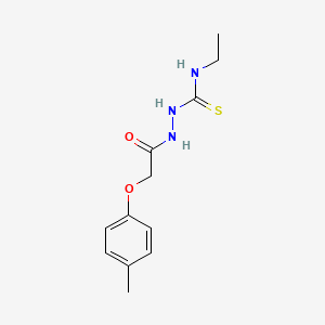 molecular formula C12H17N3O2S B4274465 N-ethyl-2-[(4-methylphenoxy)acetyl]hydrazinecarbothioamide 