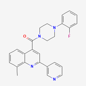 molecular formula C26H23FN4O B4274466 [4-(2-FLUOROPHENYL)PIPERAZINO][8-METHYL-2-(3-PYRIDYL)-4-QUINOLYL]METHANONE 