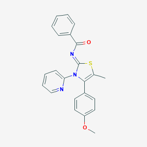 N-(4-(4-methoxyphenyl)-5-methyl-3-(2-pyridinyl)-1,3-thiazol-2(3H)-ylidene)benzamide