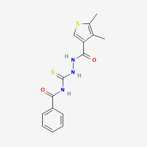 N-({2-[(4,5-dimethyl-3-thienyl)carbonyl]hydrazino}carbonothioyl)benzamide