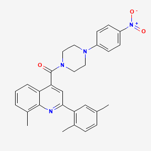 molecular formula C29H28N4O3 B4274513 2-(2,5-dimethylphenyl)-8-methyl-4-{[4-(4-nitrophenyl)-1-piperazinyl]carbonyl}quinoline 