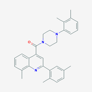 molecular formula C31H33N3O B4274516 2-(2,5-dimethylphenyl)-4-{[4-(2,3-dimethylphenyl)-1-piperazinyl]carbonyl}-8-methylquinoline 