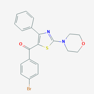 molecular formula C20H17BrN2O2S B427457 (4-Bromophenyl)[2-(4-morpholinyl)-4-phenyl-1,3-thiazol-5-yl]methanone 
