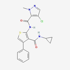 4-chloro-N-[3-(cyclopropylcarbamoyl)-4-phenylthiophen-2-yl]-1-methyl-1H-pyrazole-5-carboxamide