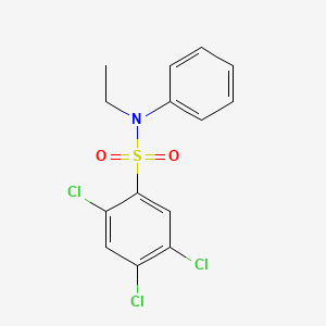 molecular formula C14H12Cl3NO2S B4274608 2,4,5-TRICHLORO-N~1~-ETHYL-N~1~-PHENYL-1-BENZENESULFONAMIDE 