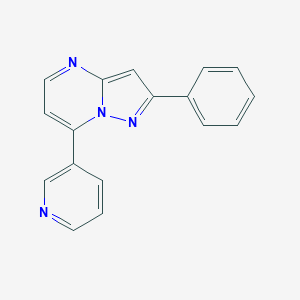 molecular formula C17H12N4 B427463 2-Phenyl-7-(3-pyridinyl)pyrazolo[1,5-a]pyrimidine 