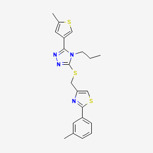 [2-(3-METHYLPHENYL)-1,3-THIAZOL-4-YL]METHYL [5-(5-METHYL-3-THIENYL)-4-PROPYL-4H-1,2,4-TRIAZOL-3-YL] SULFIDE