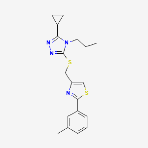 4-{[(5-CYCLOPROPYL-4-PROPYL-4H-1,2,4-TRIAZOL-3-YL)SULFANYL]METHYL}-2-(3-METHYLPHENYL)-1,3-THIAZOLE