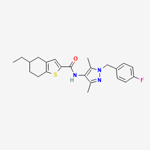 5-ethyl-N-[1-(4-fluorobenzyl)-3,5-dimethyl-1H-pyrazol-4-yl]-4,5,6,7-tetrahydro-1-benzothiophene-2-carboxamide