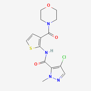 4-CHLORO-1-METHYL-N-[3-(MORPHOLINE-4-CARBONYL)THIOPHEN-2-YL]-1H-PYRAZOLE-5-CARBOXAMIDE