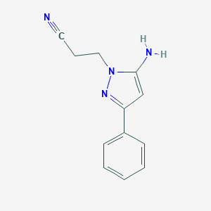 3-(5-Amino-3-phenylpyrazol-1-yl)propanenitrile