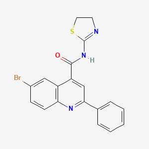 molecular formula C19H14BrN3OS B4274672 6-BROMO-N~4~-(4,5-DIHYDRO-1,3-THIAZOL-2-YL)-2-PHENYL-4-QUINOLINECARBOXAMIDE 