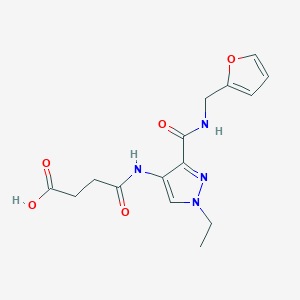 4-[(1-ethyl-3-{[(2-furylmethyl)amino]carbonyl}-1H-pyrazol-4-yl)amino]-4-oxobutanoic acid