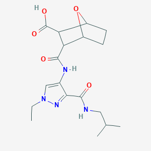 3-({1-ethyl-3-[(2-methylpropyl)carbamoyl]-1H-pyrazol-4-yl}carbamoyl)-7-oxabicyclo[2.2.1]heptane-2-carboxylic acid