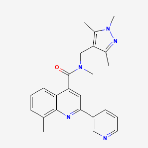 N,8-dimethyl-2-(3-pyridinyl)-N-[(1,3,5-trimethyl-1H-pyrazol-4-yl)methyl]-4-quinolinecarboxamide