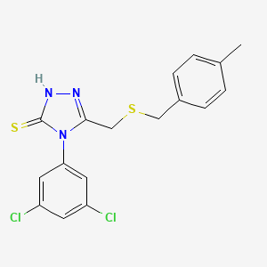 4-(3,5-dichlorophenyl)-5-{[(4-methylbenzyl)thio]methyl}-4H-1,2,4-triazole-3-thiol