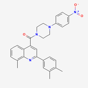 2-(3,4-dimethylphenyl)-8-methyl-4-{[4-(4-nitrophenyl)-1-piperazinyl]carbonyl}quinoline