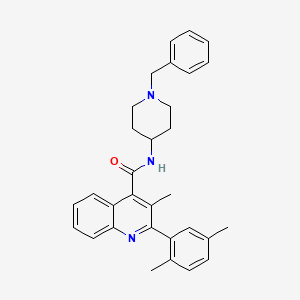 N-(1-benzyl-4-piperidinyl)-2-(2,5-dimethylphenyl)-3-methyl-4-quinolinecarboxamide