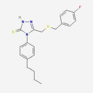 4-(4-butylphenyl)-5-{[(4-fluorobenzyl)thio]methyl}-4H-1,2,4-triazole-3-thiol