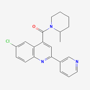 [6-Chloro-2-(pyridin-3-yl)quinolin-4-yl](2-methylpiperidin-1-yl)methanone