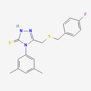 4-(3,5-dimethylphenyl)-5-{[(4-fluorobenzyl)thio]methyl}-4H-1,2,4-triazole-3-thiol