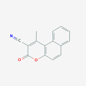 molecular formula C15H9NO2 B427492 1-methyl-3-oxo-3H-benzo[f]chromene-2-carbonitrile 