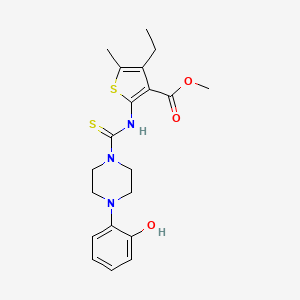 methyl 4-ethyl-2-({[4-(2-hydroxyphenyl)-1-piperazinyl]carbonothioyl}amino)-5-methyl-3-thiophenecarboxylate