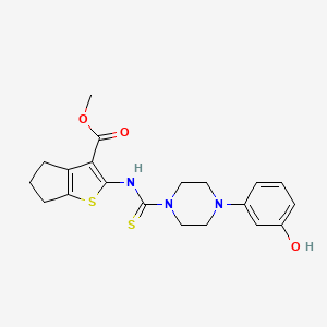 methyl 2-({[4-(3-hydroxyphenyl)-1-piperazinyl]carbonothioyl}amino)-5,6-dihydro-4H-cyclopenta[b]thiophene-3-carboxylate