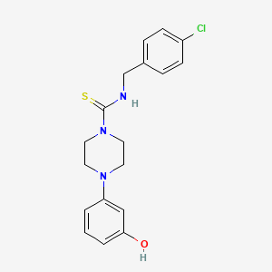 molecular formula C18H20ClN3OS B4274945 N-(4-chlorobenzyl)-4-(3-hydroxyphenyl)-1-piperazinecarbothioamide 