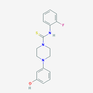 N-(2-fluorophenyl)-4-(3-hydroxyphenyl)-1-piperazinecarbothioamide