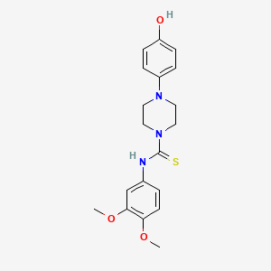 N-(3,4-dimethoxyphenyl)-4-(4-hydroxyphenyl)-1-piperazinecarbothioamide