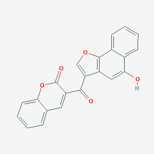 molecular formula C22H12O5 B427497 3-[(5-hydroxynaphtho[1,2-b]furan-3-yl)carbonyl]-2H-chromen-2-one 