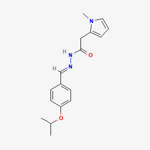 molecular formula C17H21N3O2 B4274982 N'-(4-isopropoxybenzylidene)-2-(1-methyl-1H-pyrrol-2-yl)acetohydrazide 