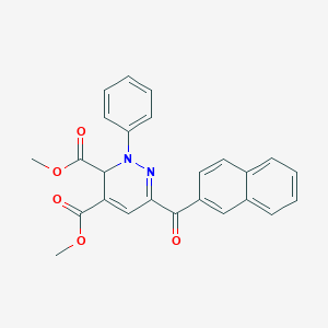molecular formula C25H20N2O5 B427499 Dimethyl 6-(2-naphthoyl)-2-phenyl-2,3-dihydro-3,4-pyridazinedicarboxylate 