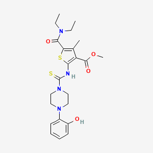 methyl 5-[(diethylamino)carbonyl]-2-({[4-(2-hydroxyphenyl)-1-piperazinyl]carbonothioyl}amino)-4-methyl-3-thiophenecarboxylate