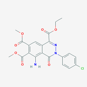 molecular formula C21H18ClN3O7 B427501 1-Ethyl 6,7-dimethyl 5-amino-3-(4-chlorophenyl)-4-oxo-3,4-dihydro-1,6,7-phthalazinetricarboxylate 