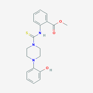 molecular formula C19H21N3O3S B4275010 methyl 2-({[4-(2-hydroxyphenyl)-1-piperazinyl]carbonothioyl}amino)benzoate 