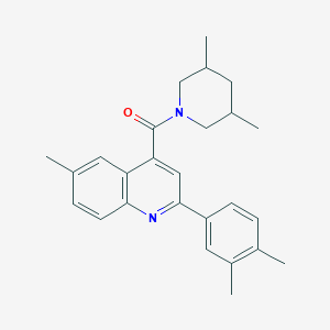 [2-(3,4-Dimethylphenyl)-6-methylquinolin-4-yl](3,5-dimethylpiperidin-1-yl)methanone