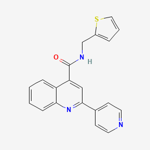 molecular formula C20H15N3OS B4275034 2-(pyridin-4-yl)-N-[(thiophen-2-yl)methyl]quinoline-4-carboxamide 