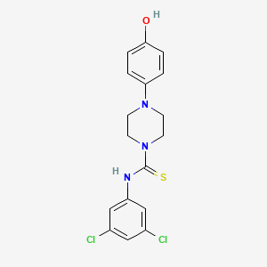 molecular formula C17H17Cl2N3OS B4275036 N-(3,5-dichlorophenyl)-4-(4-hydroxyphenyl)-1-piperazinecarbothioamide 