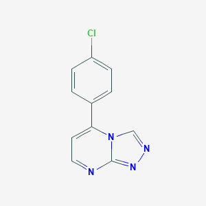 molecular formula C11H7ClN4 B427508 5-(4-Chlorophenyl)[1,2,4]triazolo[4,3-a]pyrimidine CAS No. 444790-57-2