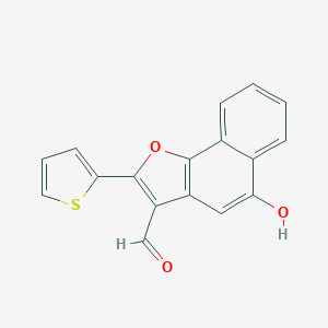 molecular formula C17H10O3S B427509 5-Hydroxy-2-(2-thienyl)naphtho[1,2-b]furan-3-carbaldehyde 
