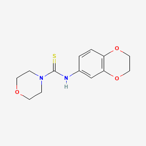 molecular formula C13H16N2O3S B4275109 N-(2,3-dihydro-1,4-benzodioxin-6-yl)-4-morpholinecarbothioamide 