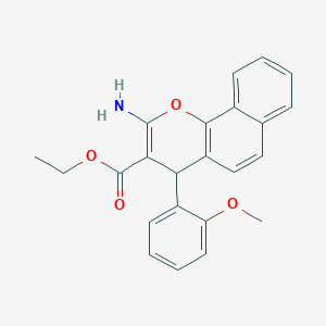 molecular formula C23H21NO4 B427511 ethyl 2-amino-4-(2-methoxyphenyl)-4H-benzo[h]chromene-3-carboxylate 