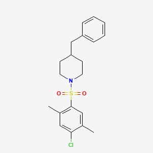 molecular formula C20H24ClNO2S B4275138 4-Benzyl-1-(4-chloro-2,5-dimethylbenzenesulfonyl)piperidine 