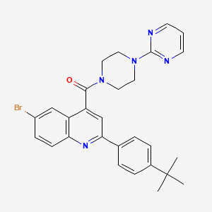 6-bromo-2-(4-tert-butylphenyl)-4-{[4-(2-pyrimidinyl)-1-piperazinyl]carbonyl}quinoline